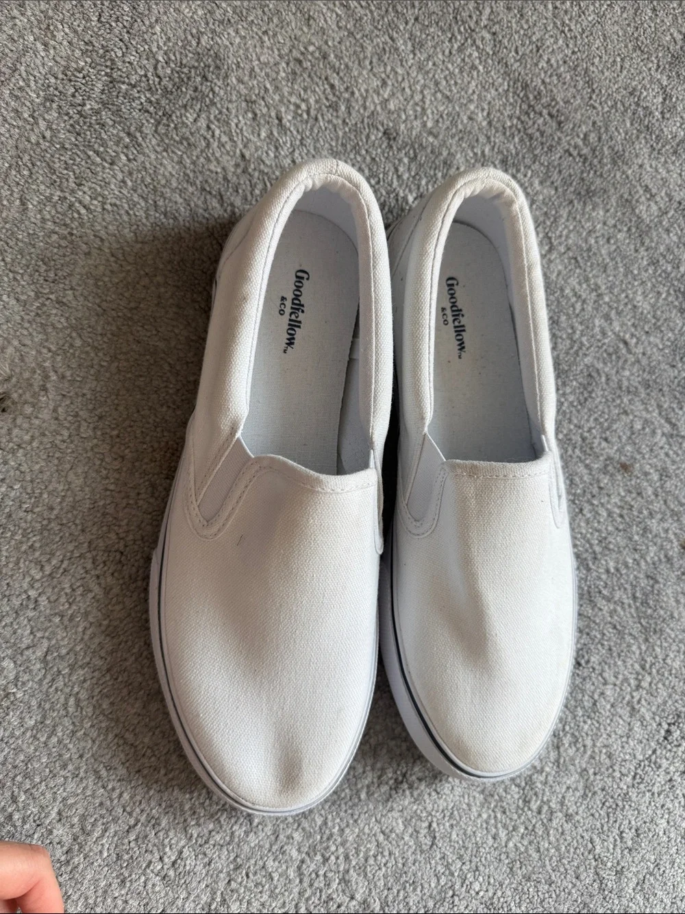 Goodfellow & Co Kids White Canvas Slip-On Sneakers